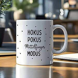 Tasse Hokus Pokus Geschenk Humor, Geburtstag