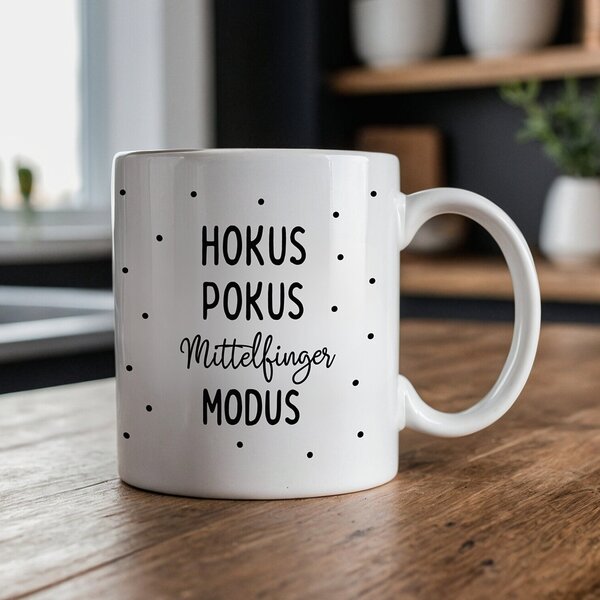 Tasse Hokus Pokus Geschenk Humor, Geburtstag