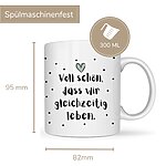 Tasse Voll Schön Spruch Freundschaft Partner Geschenk, Geschenk Frauen Geburtstag 8