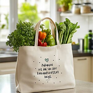 Einkaufszettel Einkaufstasche Canva Shopper Mit Spruch Kuestenglueck