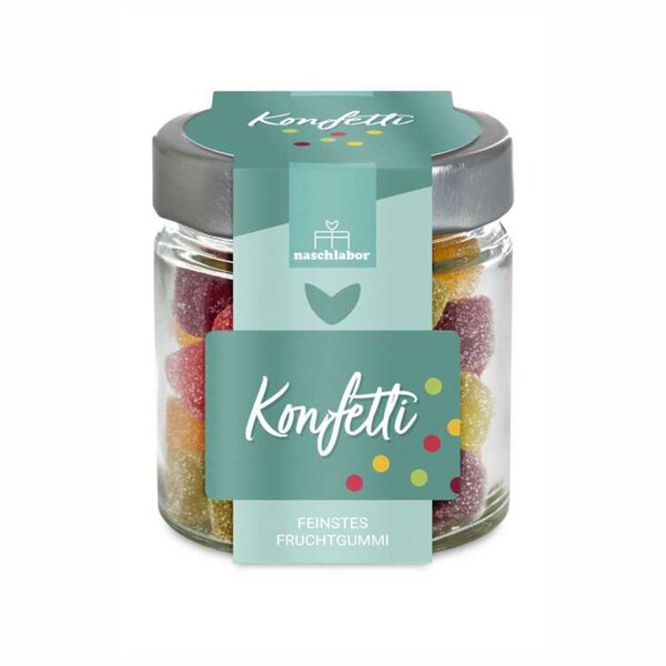 Konfetti Naschglas Fruchtgummi Kuestenglueck