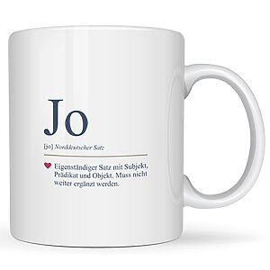 Tasse Jo Geschenk Humor, Geburtstag