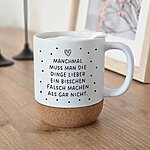 Tasse Kork Leg Los Geschenk, Mutmacher Kuestenglueck3