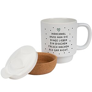 Tasse Kork Leg Los Geschenk, Mutmacher Kuestenglueck11