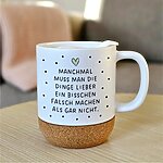 Tasse Kork Leg Los Geschenk, Mutmacher Kuestenglueck3