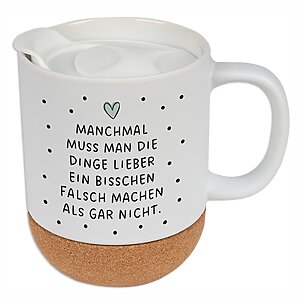 Tasse Kork Leg Los Geschenk, Mutmacher Kuestenglueck5