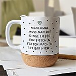 Tasse Kork Leg Los Geschenk, Mutmacher Kuestenglueck9