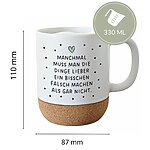 Tasse Mit Deckel Leg Los, Keramiktasse Mit Kork, Korktasse Mit Spruch Geschenk, Tasse Becher Kuestenglueck5