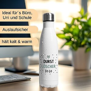 Trinkflasche Durstlöscher To Go Thermosflasche Mit Witzigem Spruch Kuestenglueck3