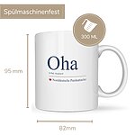 New Tasse Oha Geschenk Humor, Geburtstag Maße