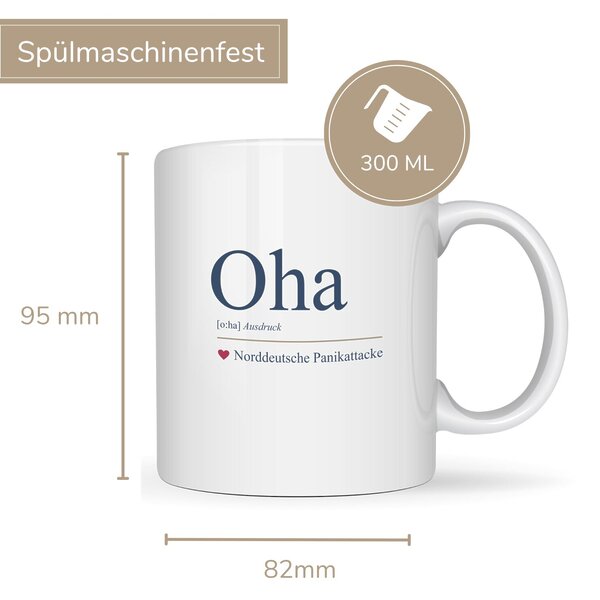 New Tasse Oha Geschenk Humor, Geburtstag Maße